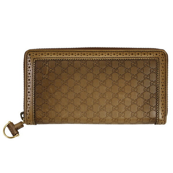 Gucci HorsebitHoney Wallet Long Zip  Brown ssimaHalf - Picture 1 of 3